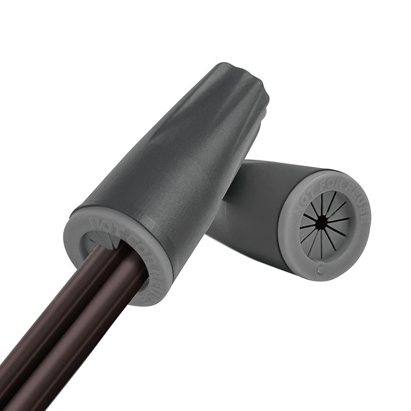 GKOLED Waterproof Wire Connectors, Silicone Filled Outdoor Electrical Screw Terminals for Low Voltage LED Landscape Lights, Wire Caps Compatible with 22AWG-12AWG, Irrigation Valves, Dark Gray, 30-Pack - Image 1